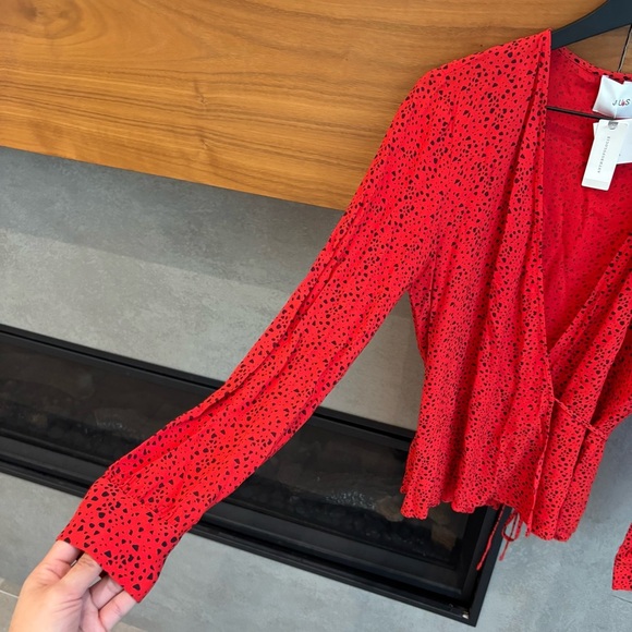 NWT Anthropologie Just Female Satori Wrap Blouse, Size S - Picture 6 of 15